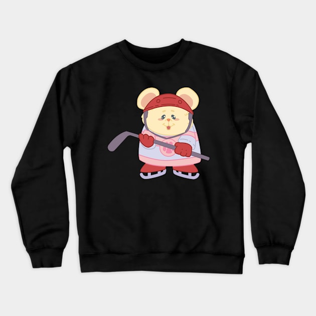 Hokey Cute Rat Hamster Player - Girl Kids gift graphic Crewneck Sweatshirt by theodoros20